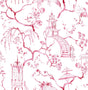 A-Street Prints Serena Raspberry Chinoiserie Wallpaper