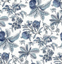 A-Street Prints Cecilia Blue Fruit Wallpaper