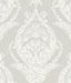 A-Street Prints Arlie Light Grey Botanical Damask Wallpaper