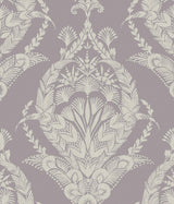 A-Street Prints Arlie Lavender Botanical Damask Wallpaper