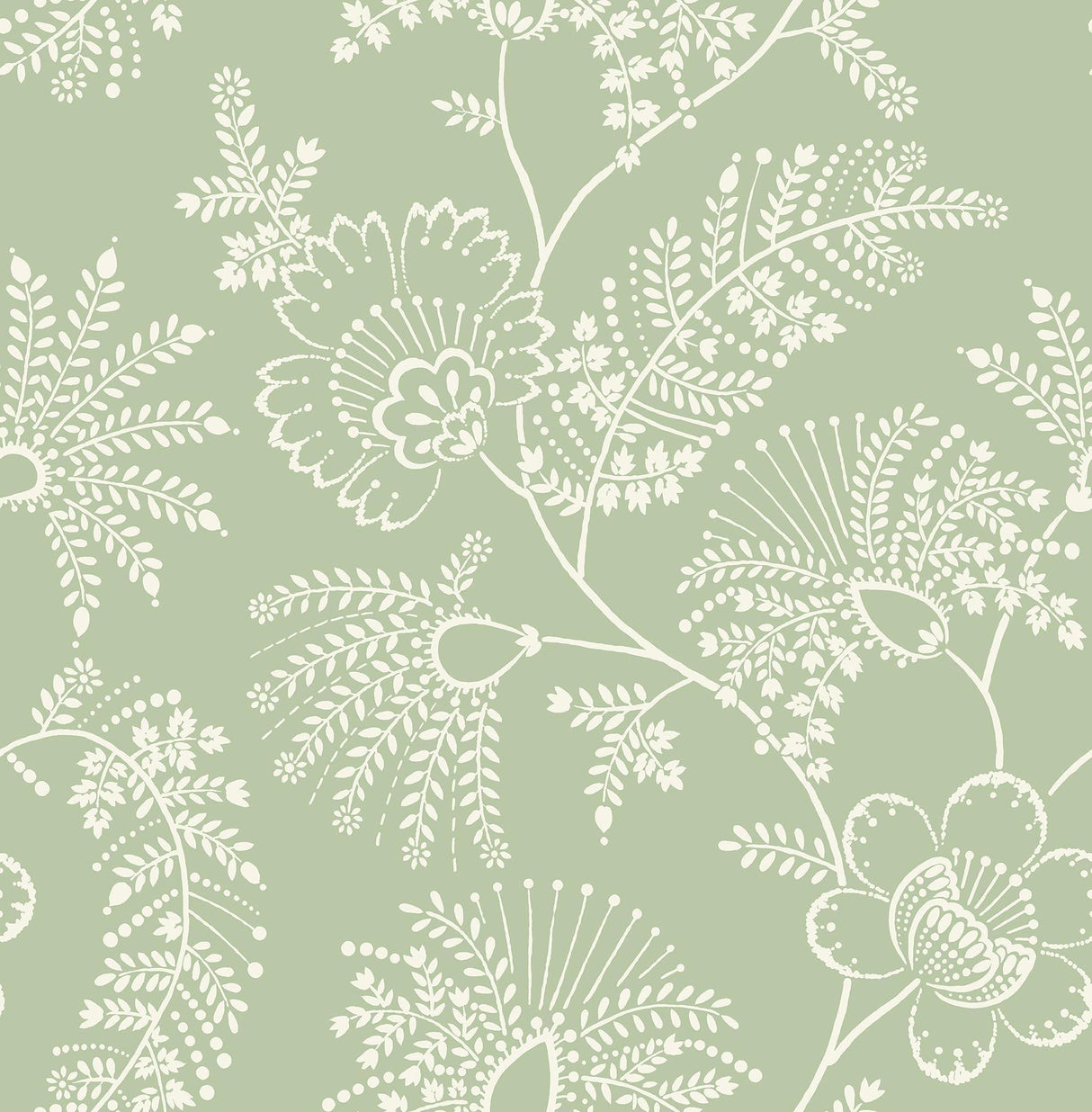 A-Street Prints Maeve Sage Jacobean Trail Wallpaper