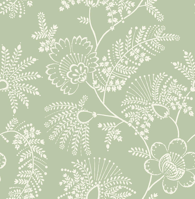 A-Street Prints Maeve Sage Jacobean Trail Wallpaper
