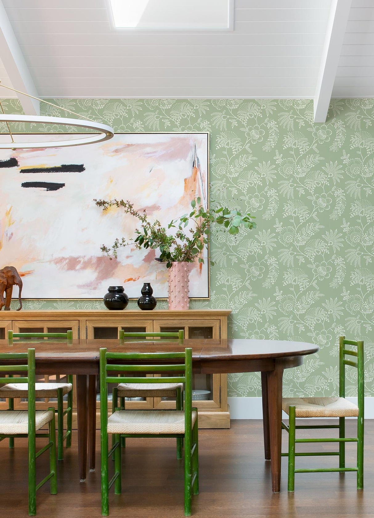 A-Street Prints Maeve Sage Jacobean Trail Wallpaper