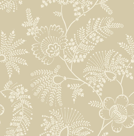 A-Street Prints Maeve Butter Jacobean Trail Wallpaper