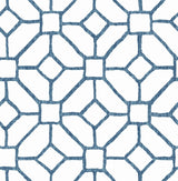 A-Street Prints Addis Blue Trellis Wallpaper