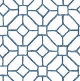 A-Street Prints Addis Blue Trellis Wallpaper