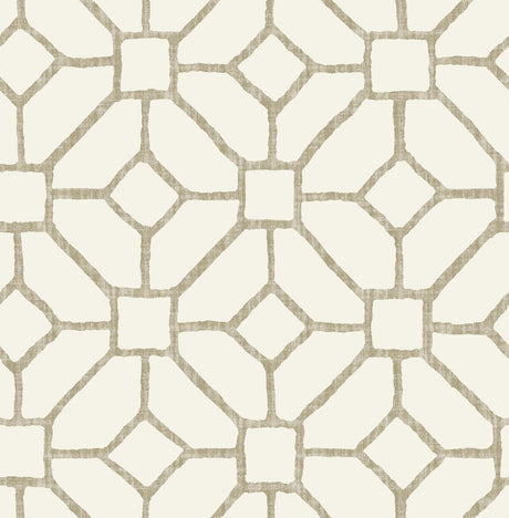 A-Street Prints Addis Beige Trellis Wallpaper