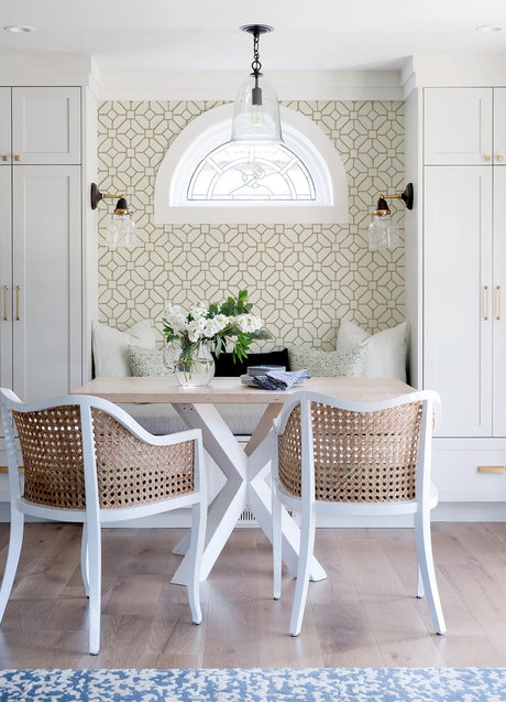 A-Street Prints Addis Beige Trellis Wallpaper