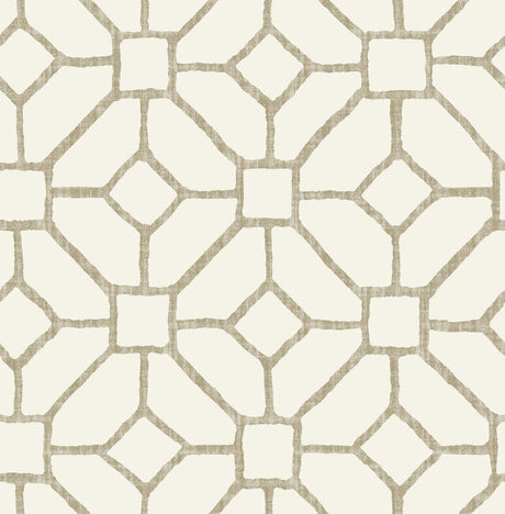 A-Street Prints Addis Beige Trellis Wallpaper