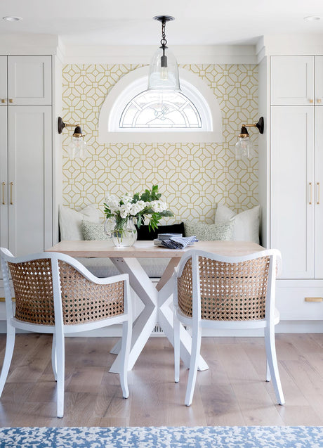 A-Street Prints Addis Gold Trellis Wallpaper