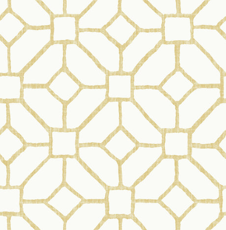 A-Street Prints Addis Gold Trellis Wallpaper