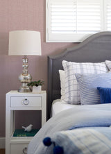 A-Street Prints Kantera Pink Fabric Texture Wallpaper