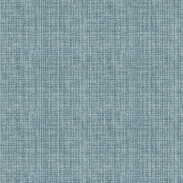 A-Street Prints Kantera Blue Fabric Texture Wallpaper