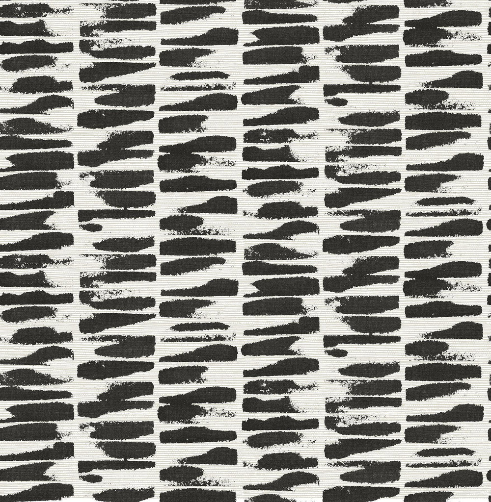 A-Street Prints Myrtle Black Abstract Stripe Wallpaper