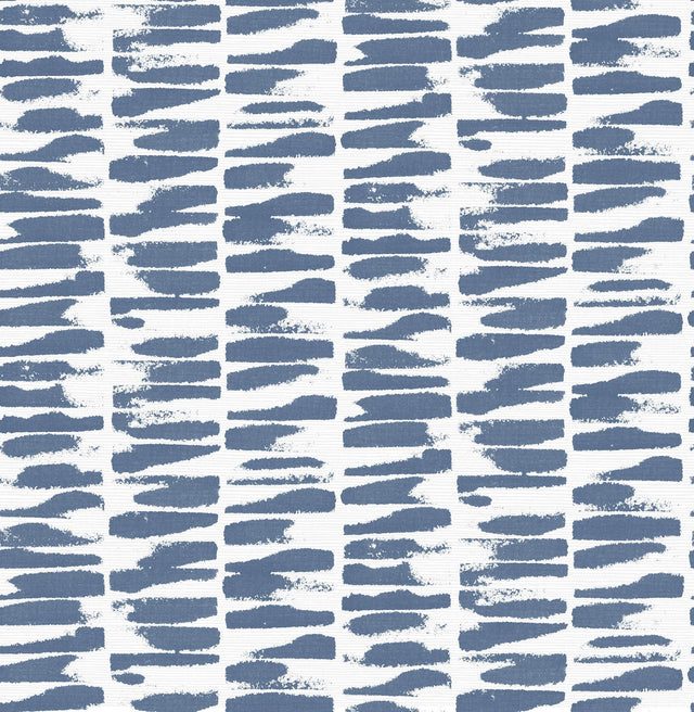 A-Street Prints Myrtle Indigo Abstract Stripe Wallpaper