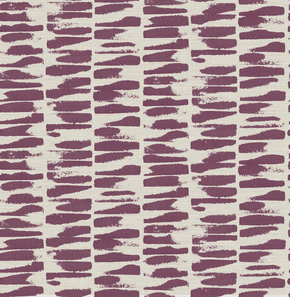 A-Street Prints Myrtle Purple Abstract Stripe Wallpaper