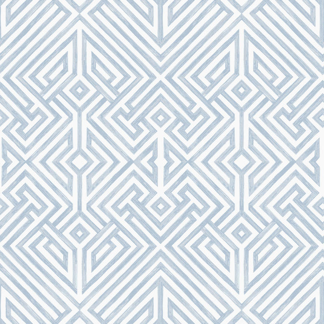 A-Street Prints Lyon Blue Geometric Key Wallpaper