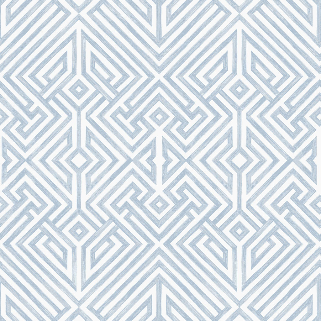 A-Street Prints Lyon Blue Geometric Key Wallpaper