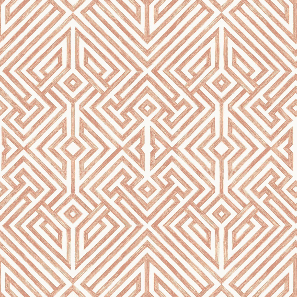 A-Street Prints Lyon Coral Geometric Key Wallpaper