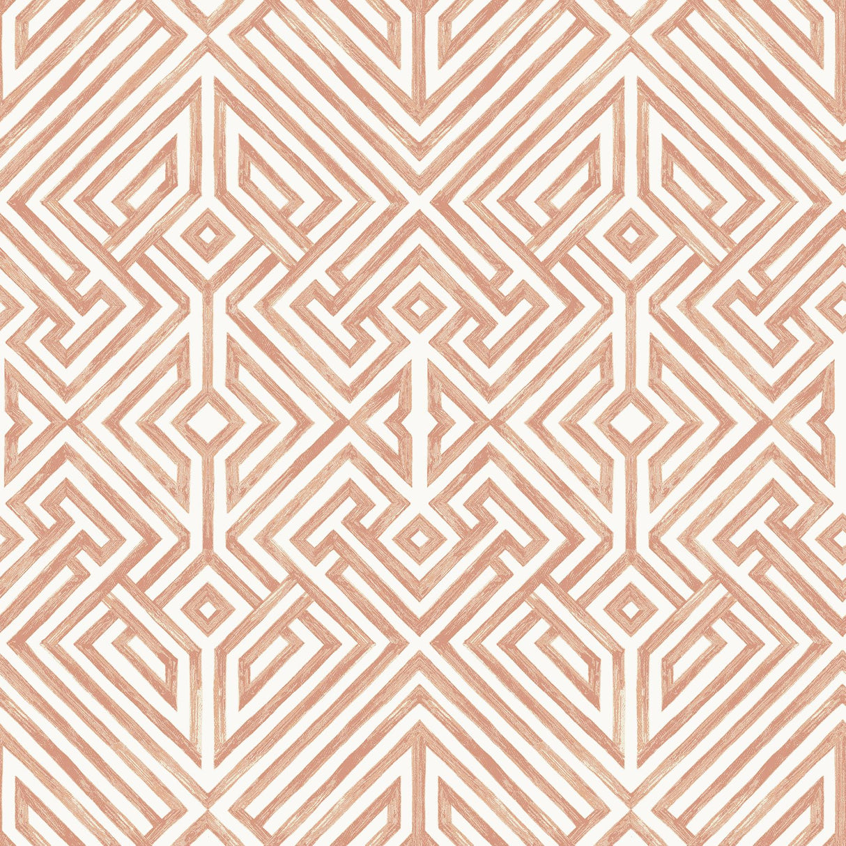A-Street Prints Lyon Coral Geometric Key Wallpaper