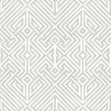 A-Street Prints Lyon Silver Geometric Key Wallpaper