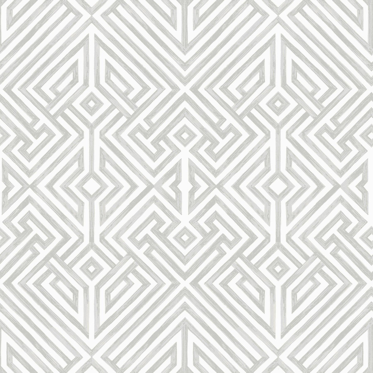 A-Street Prints Lyon Silver Geometric Key Wallpaper