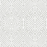 A-Street Prints Lyon Silver Geometric Key Wallpaper
