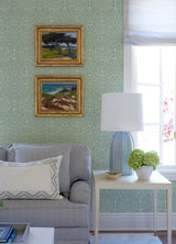 A-Street Prints Lyon Green Geometric Key Wallpaper