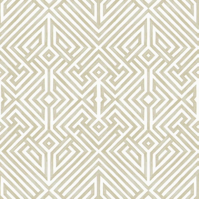 A-Street Prints Lyon Gold Geometric Key Wallpaper