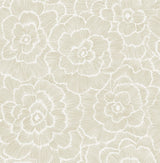 A-Street Prints Periwinkle Stone Textured Floral Wallpaper