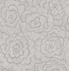 A-Street Prints Periwinkle Sterling Textured Floral Wallpaper