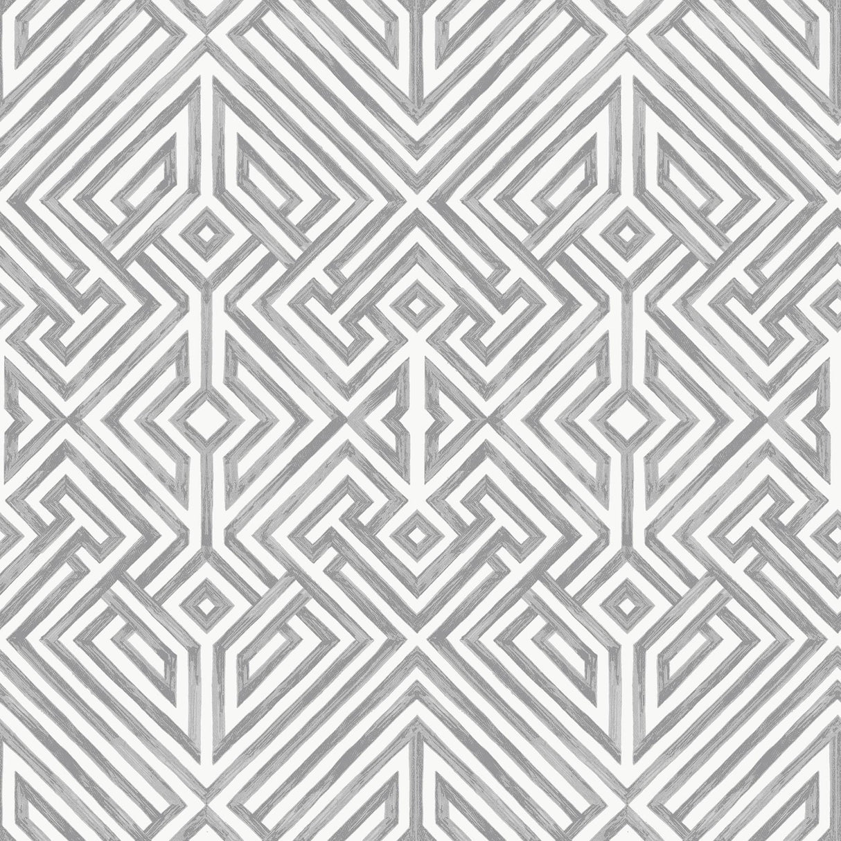 A-Street Prints Lyon Grey Geometric Key Wallpaper