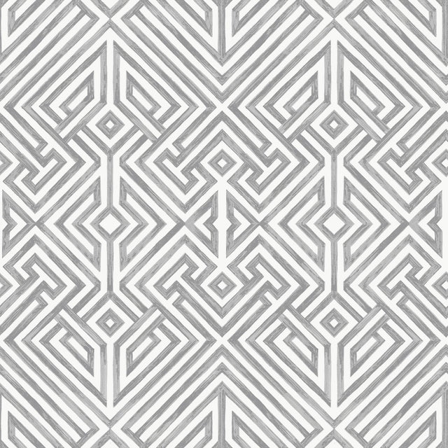 A-Street Prints Lyon Grey Geometric Key Wallpaper