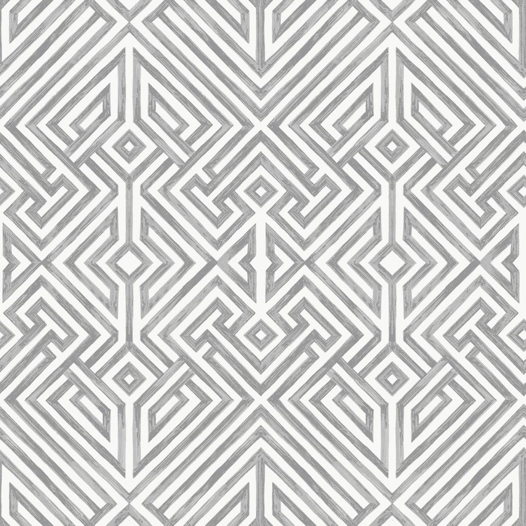 A-Street Prints Lyon Grey Geometric Key Wallpaper