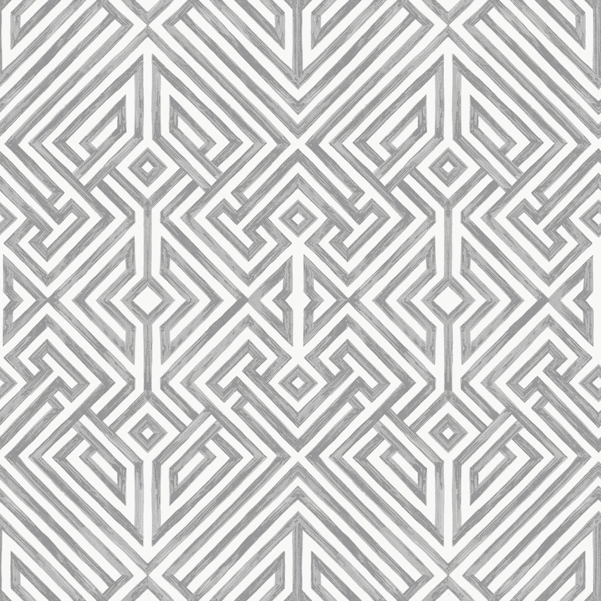 A-Street Prints Lyon Grey Geometric Key Wallpaper