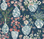 A-Street Prints Harper Teal Floral Vase Wallpaper