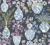 A-Street Prints Harper Charcoal Floral Vase Wallpaper