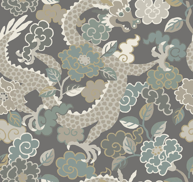 A-Street Prints Yanci Stone Dragon Wallpaper