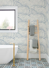 Brewster Home Fashions Charts Navy Nautical Chart Wallpaper