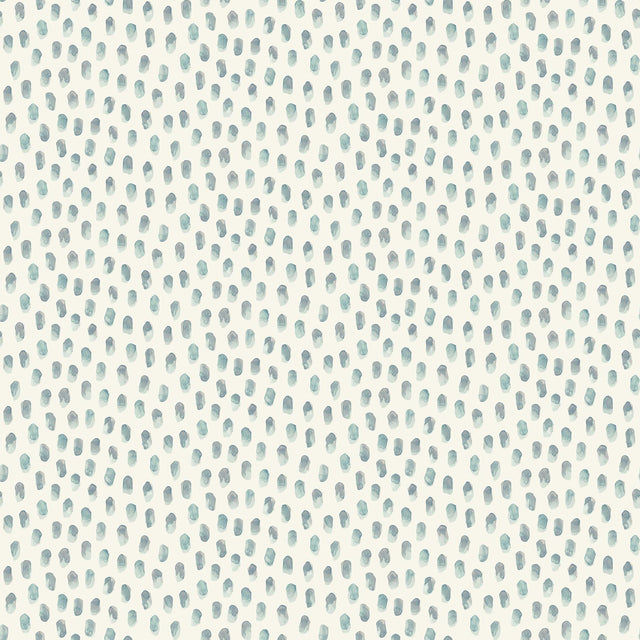 Brewster Home Fashions Sand Drips Aqua Painted Dots Wallpaper