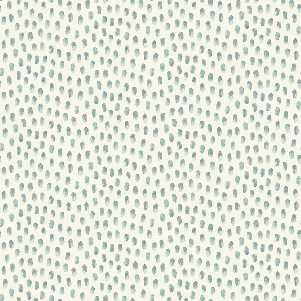 Brewster Home Fashions Sand Drips Aqua Painted Dots Wallpaper