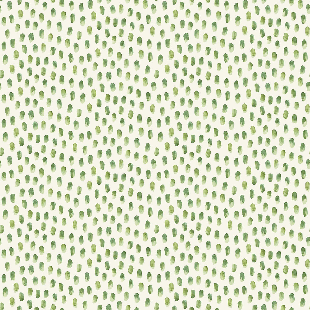 Brewster Home Fashions Sand Drips Green Painted Dots Wallpaper