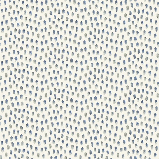 Brewster Home Fashions Sand Drips Blue Painted Dots Wallpaper
