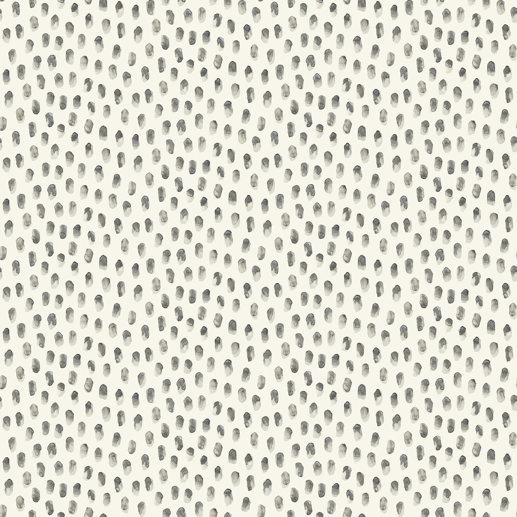 Brewster Home Fashions Sand Drips Dark Grey Painted Dots Wallpaper
