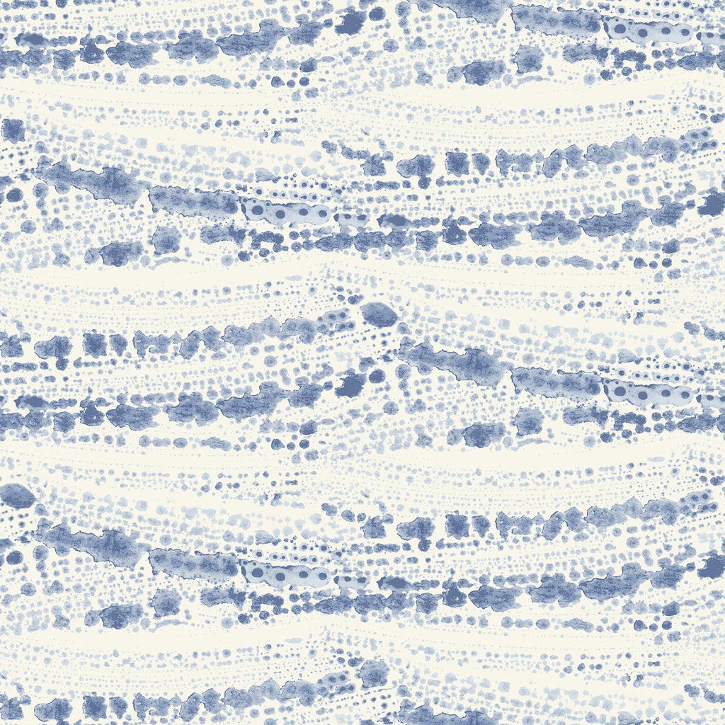 Brewster Home Fashions Rannell Navy Abstract Scallop Wallpaper