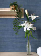 Brewster Home Fashions Spinnaker Navy Netting Wallpaper