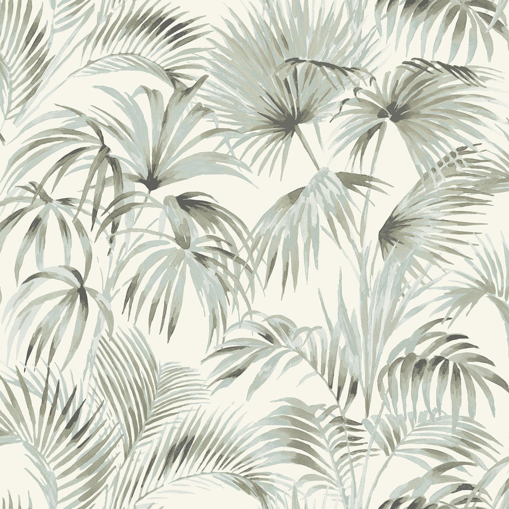 Brewster Home Fashions Manaus Aqua Palm Frond Wallpaper