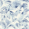 Brewster Home Fashions Manaus Blue Palm Frond Wallpaper