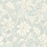 Brewster Home Fashions Plumeria Aqua Floral Trail Wallpaper