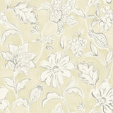 Brewster Home Fashions Plumeria Yellow Floral Trail Wallpaper